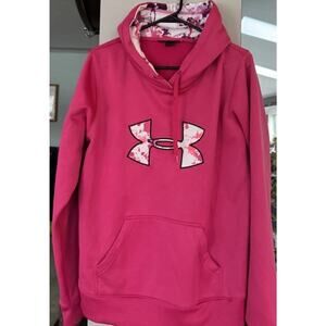 Under Armour Womens Lg Semi Fitted Bright Pink splatter printColdGear Storm